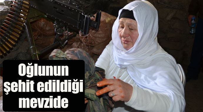 Oğlunun şehit edildiği mevzide barış mesajı